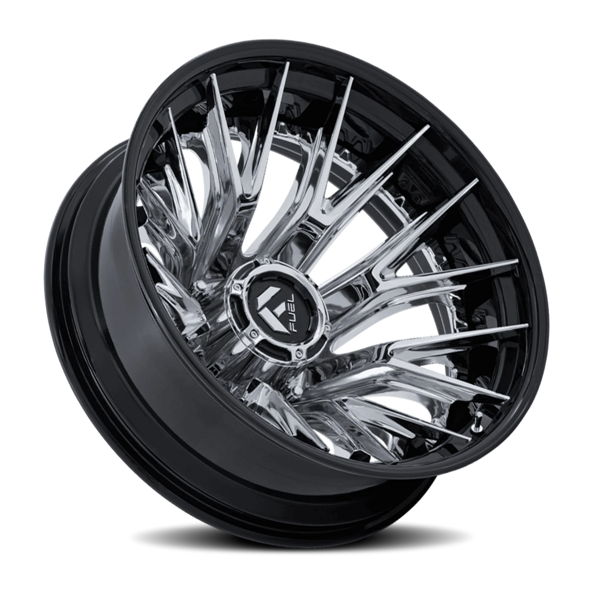 Fuel Catalyst Dually 20x8.25 -221 8x210mm 154.3mm Chrome Gloss Black Lip