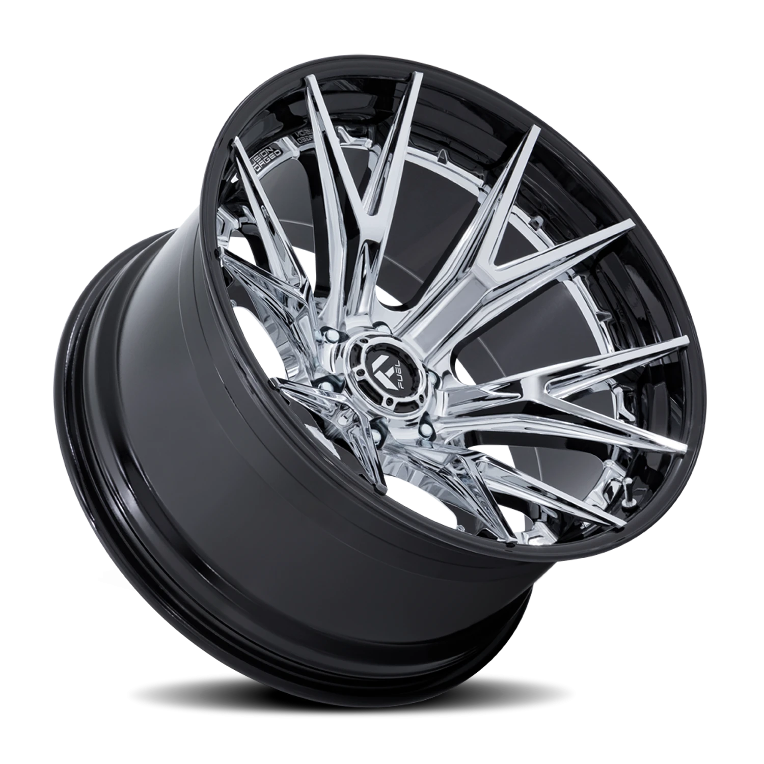 Fuel Catalyst 22x12" 6x135mm 87.1mm CB -44mm Chrome Gloss Black Lip