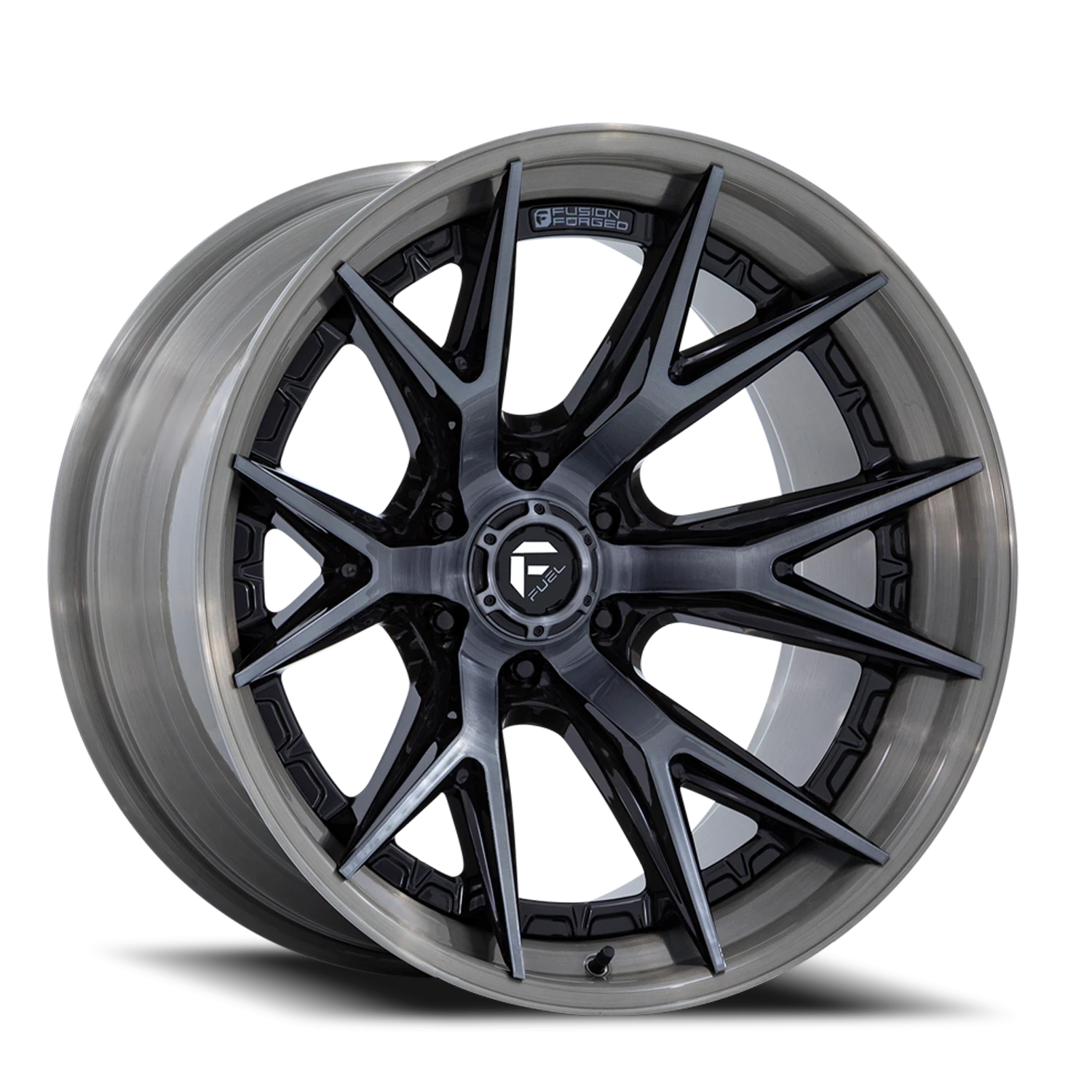 Fuel Catalyst 24x12" 8x165.1mm 125.1mm CB -44mm Gloss Black Brushed Dark Tint