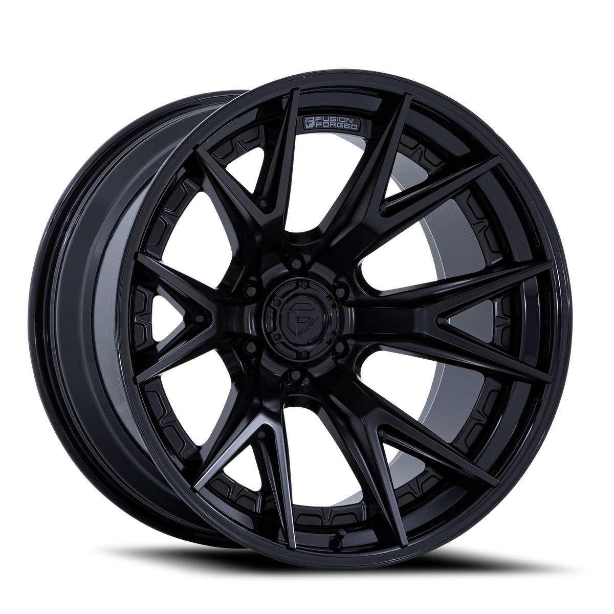 Fuel Catalyst 18x9 +1 6x139.7mm 106.1mm Matte Black Gloss Black Lip