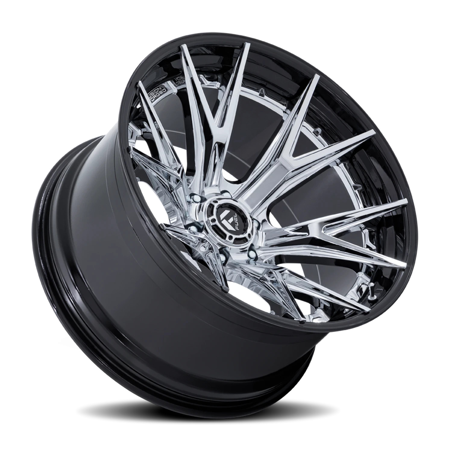 Fuel Catalyst 22x12" 8x170mm 125.1mm CB -44mm Chrome Gloss Black Lip