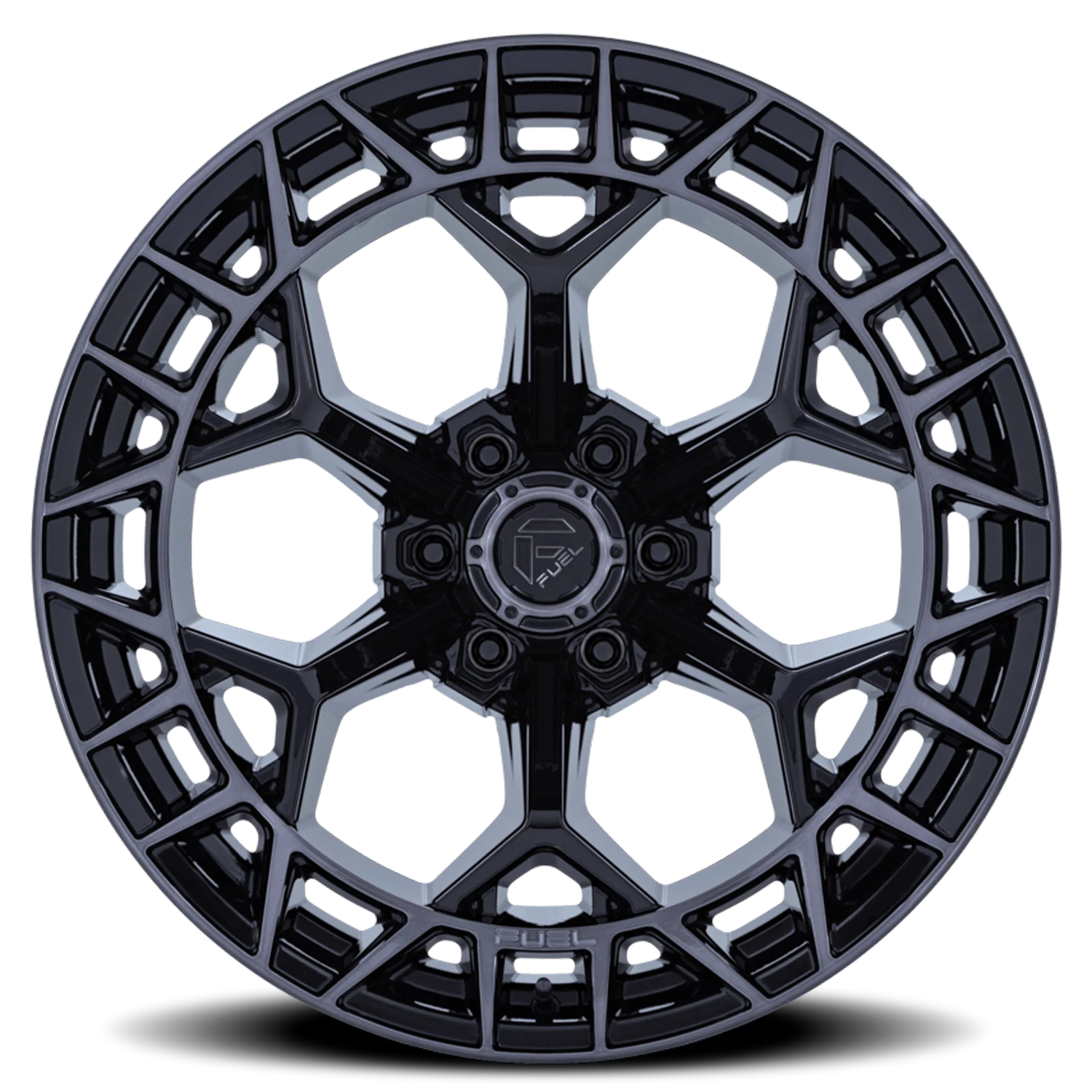 Fuel Charger FC873 22x12" 5x127mm 71.5mm CB -44mm Gloss Black Brushed Dark Tint
