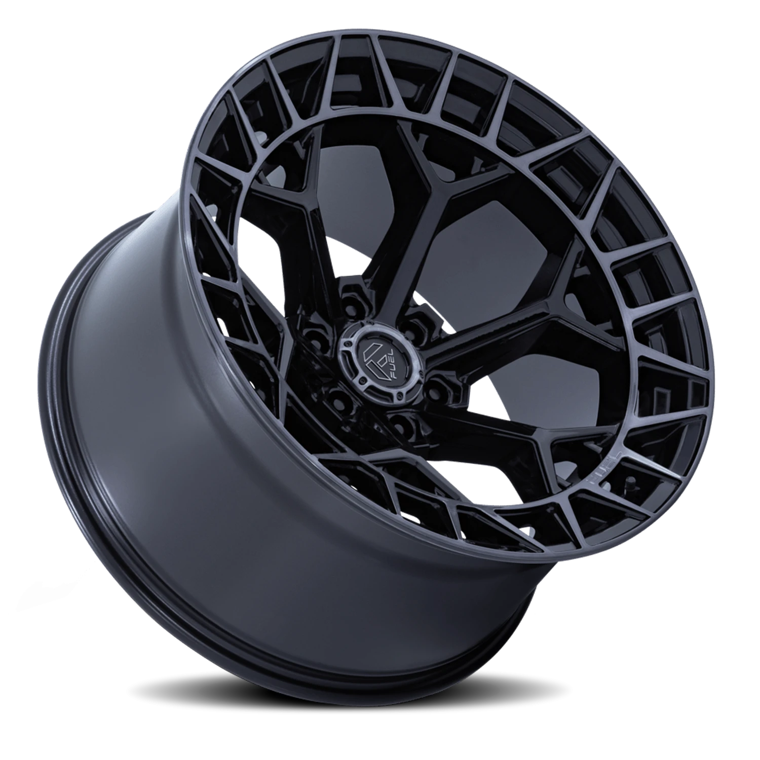 Fuel Charger FC873 22x12" 8x180mm 124.2mm CB -44mm Gloss Black Brushed Dark Tint