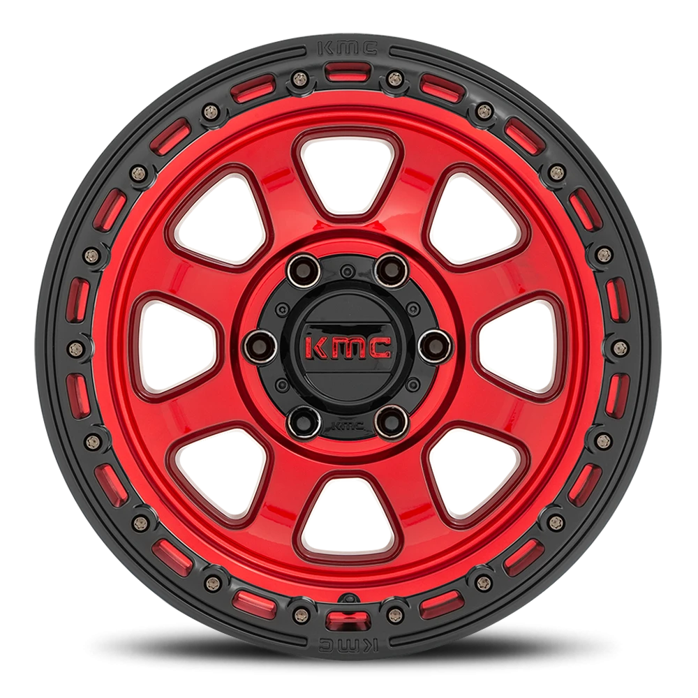 KMC Chase 18x9" 8x170mm 125.1mm CB 0mm Candy Red Black Lip