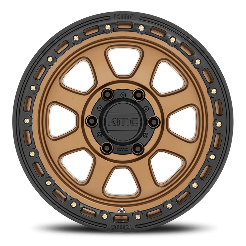 KMC Chase 17x9" 6x139.7mm 106.1mm CB 0mm Matte Bronze Black Lip