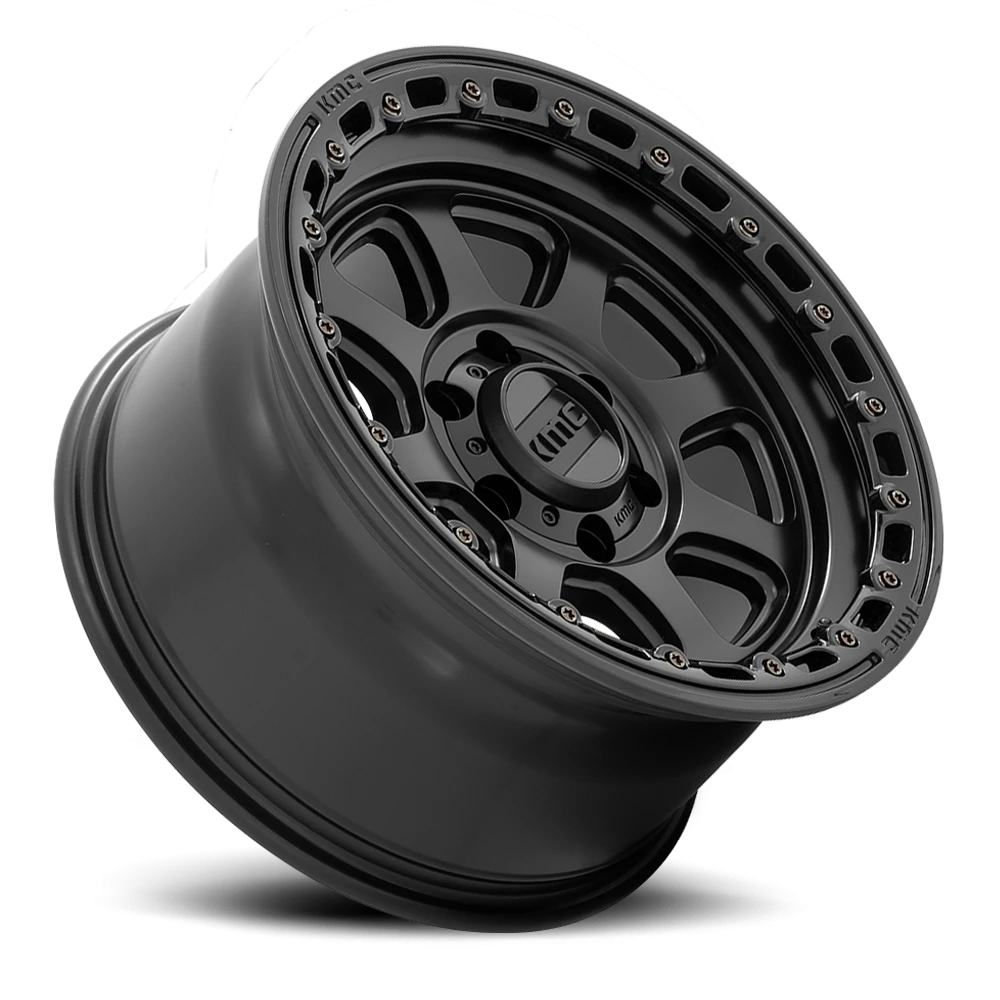 KMC Chase 20x9" 8x180mm 124.2mm CB 0mm Satin Black Gloss Black Lip