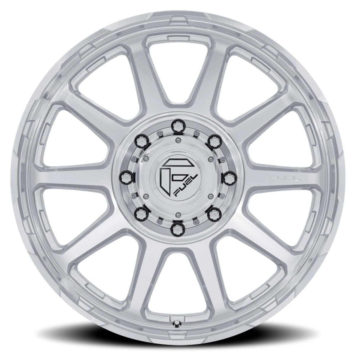 Fuel Circuit Dually 20x8.25 +105 8x210mm 154.3mm Gloss Silver Machined Face
