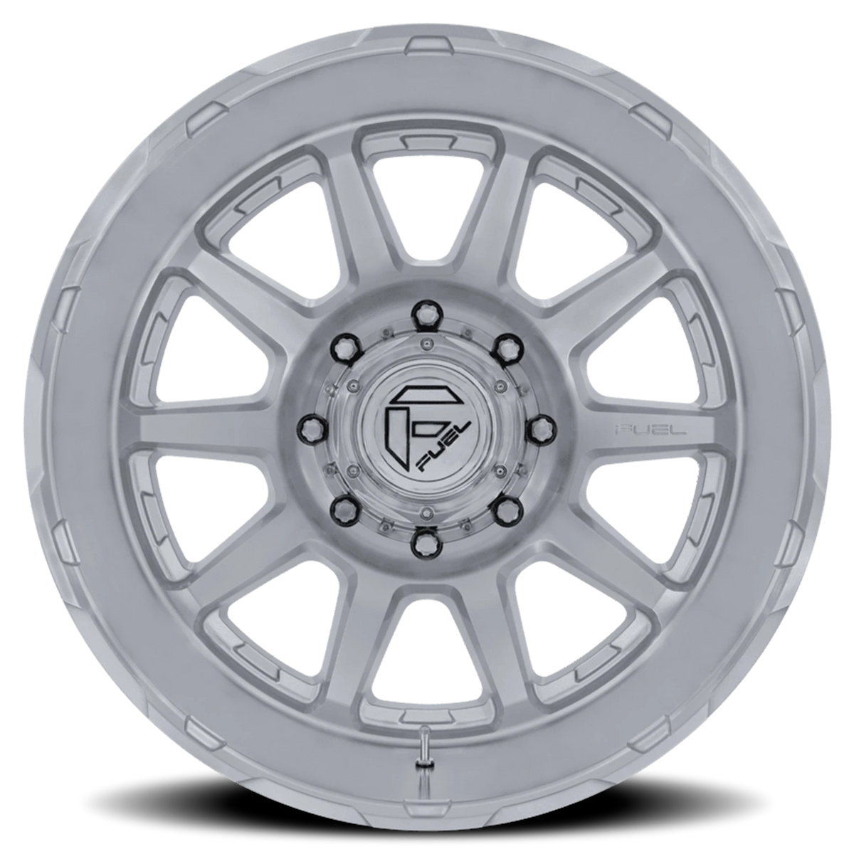 Fuel Circuit Dually 24x8.25 -221 8x210mm 154.3mm Gloss Silver Machined Face