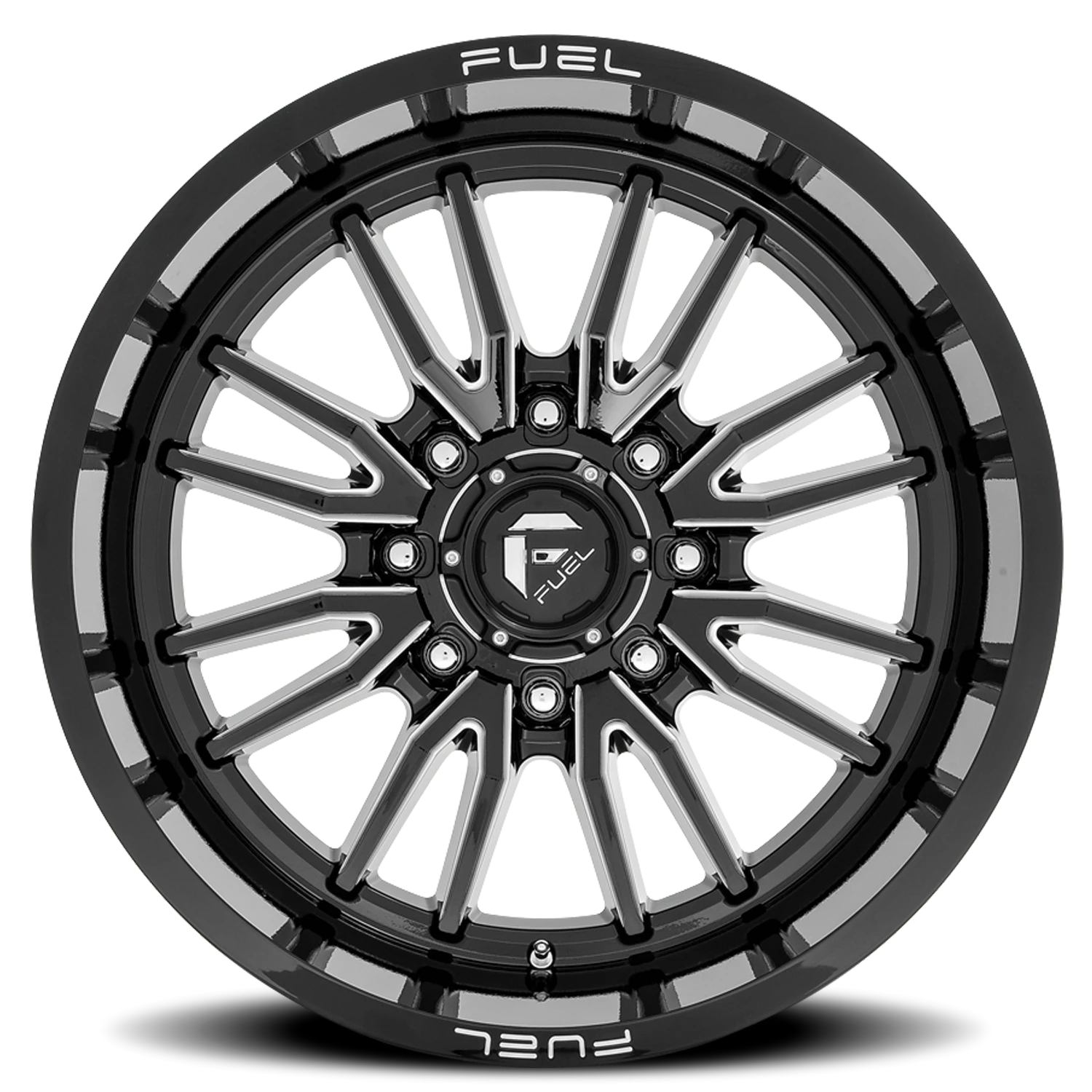 Fuel Clash 8 22x12" 8x170mm 125.1mm CB -44mm Gloss Black Milled