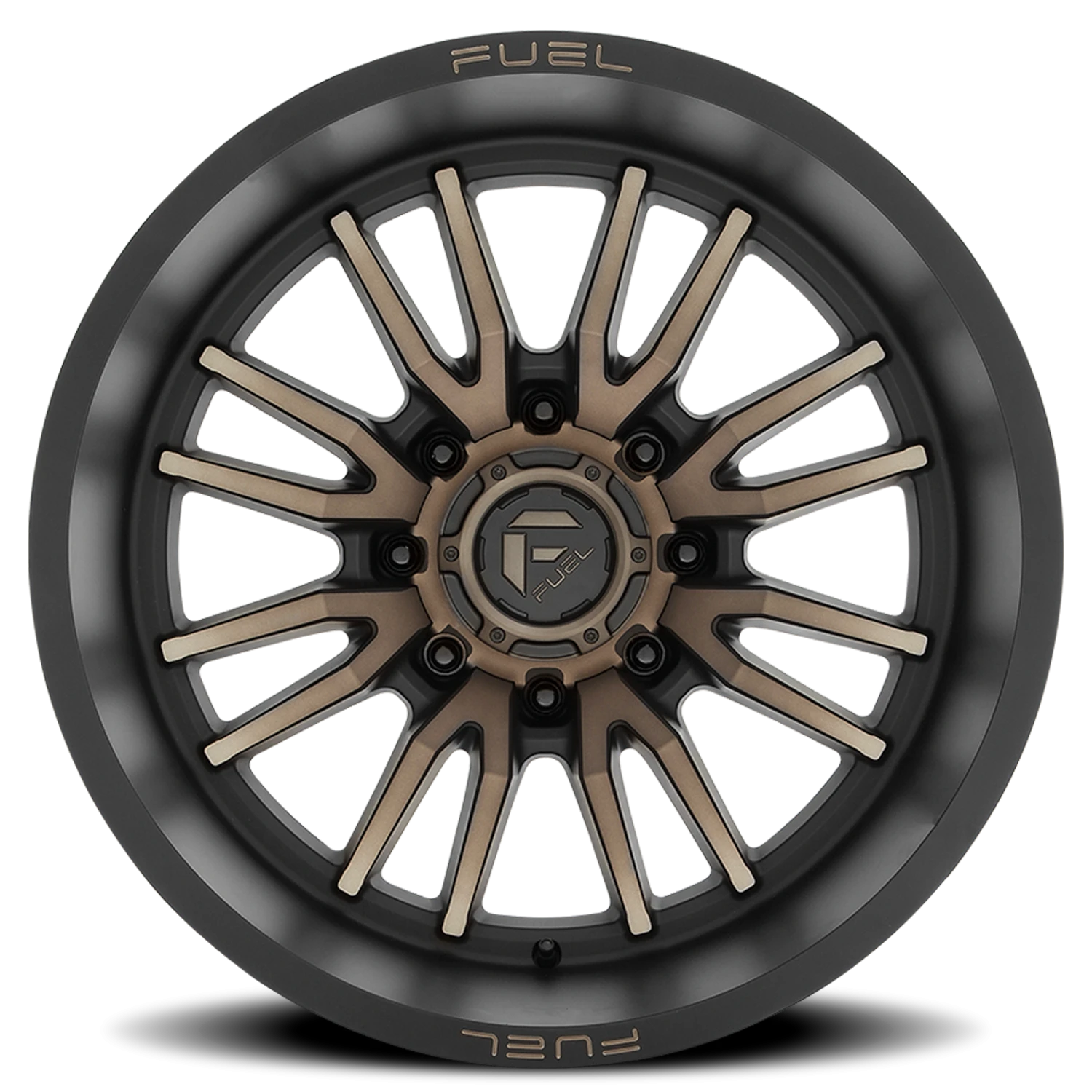 Fuel Clash 8 22x12" 8x180mm 124.3mm CB -44mm Matte Black Double Dark Tint