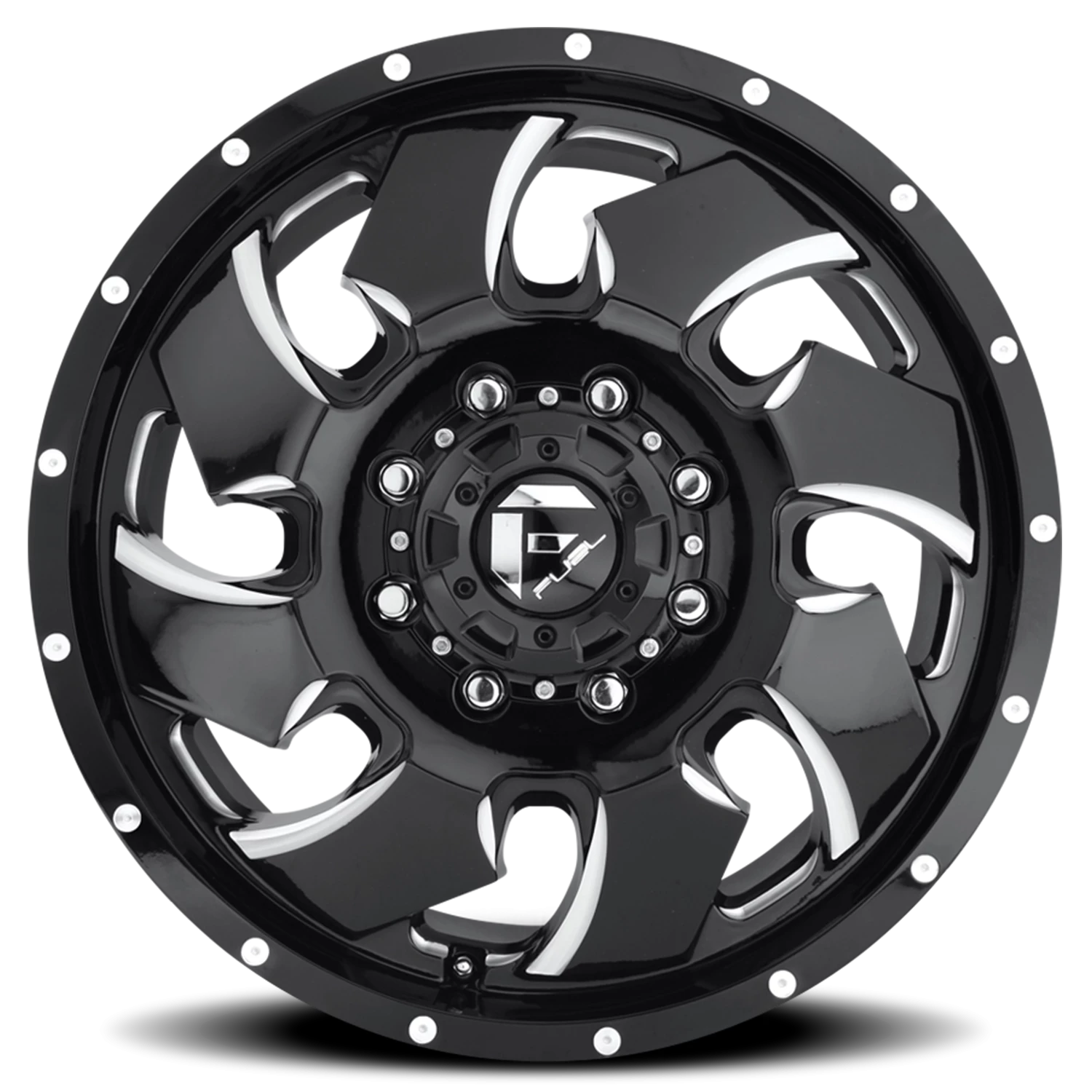 Fuel Cleaver Dually 20x8.3" 8x200mm 142mm CB +105mm Gloss Black Milled