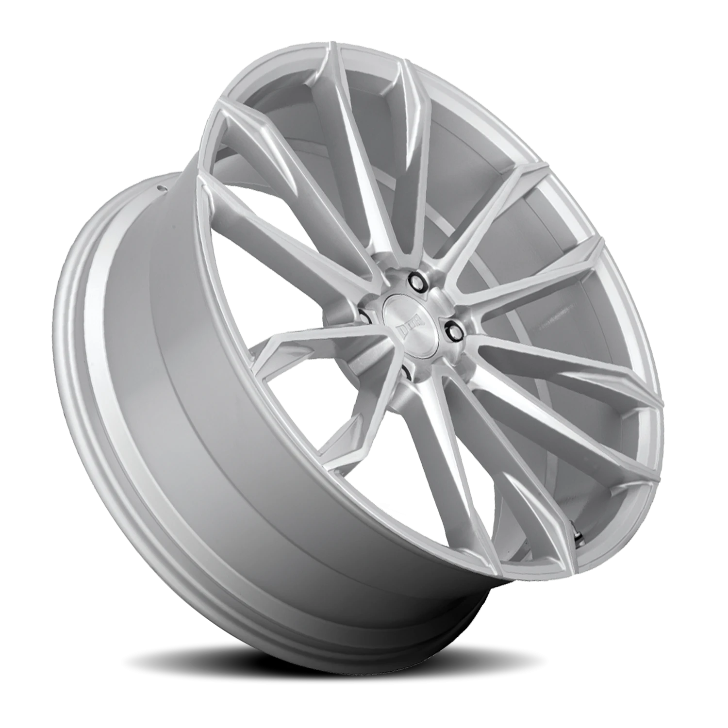 DUB Clout 24x10" 6x139.7mm 106.1mm CB +30mm Gloss Silver Brushed