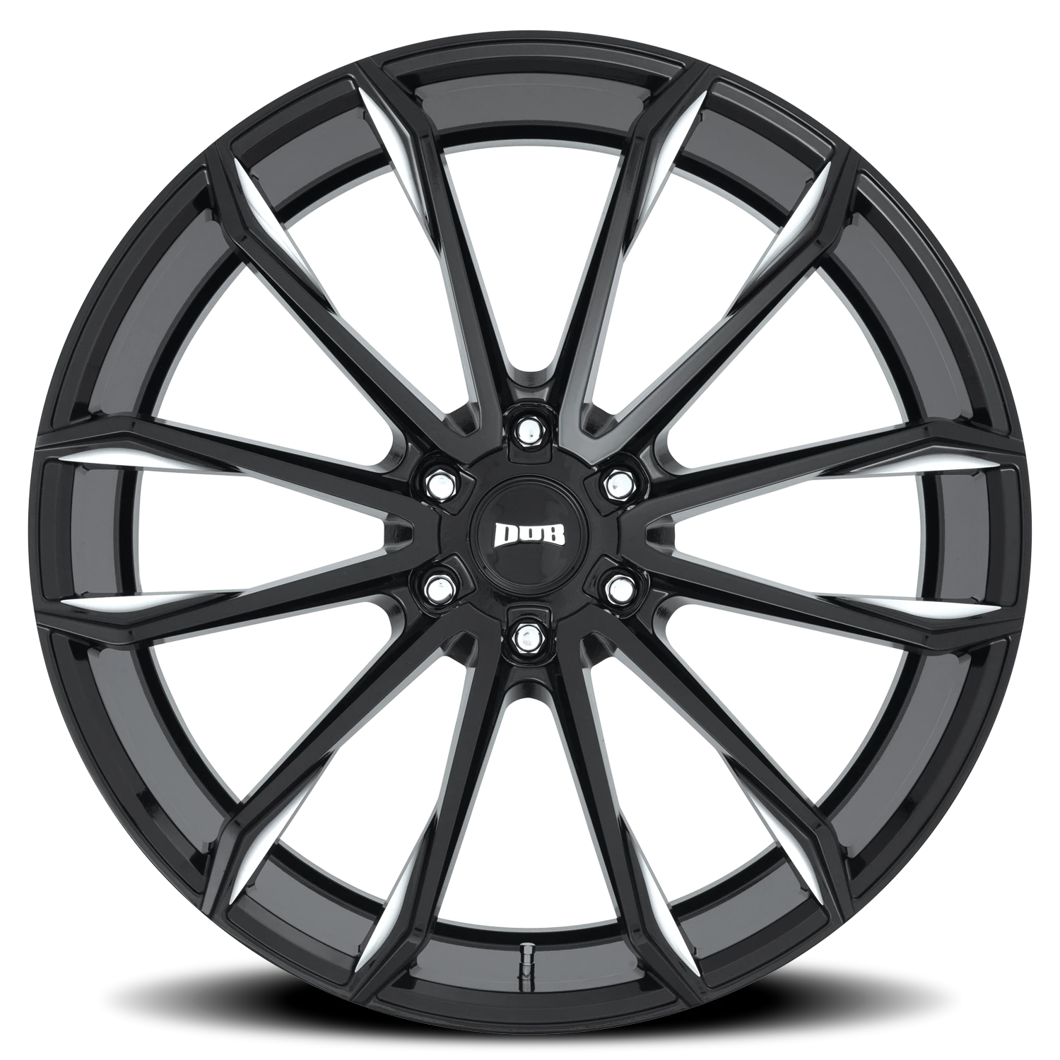 DUB Clout 24x10" 6x139.7mm 106.1mm CB +30mm Gloss Black Milled
