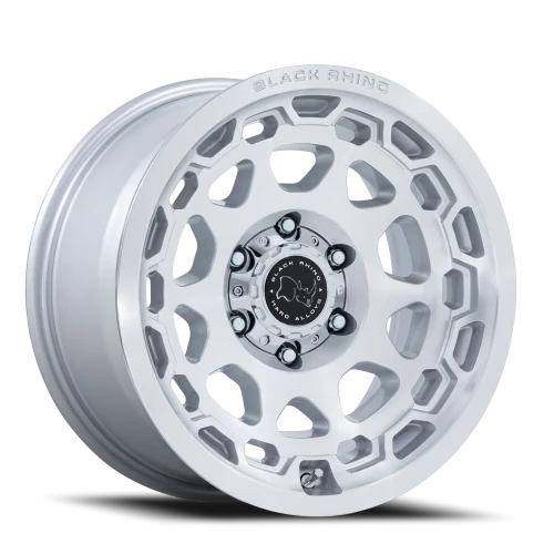 Black Rhino Congo 17x8.5" 6x139.7mm 106.1mm CB +25mm Gloss Silver Machined Face