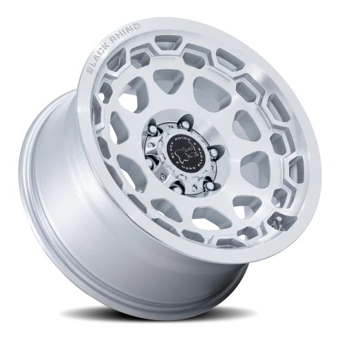 Black Rhino Congo 17x8.5" 6x139.7mm 106.1mm CB +35mm Gloss Silver Machined Face