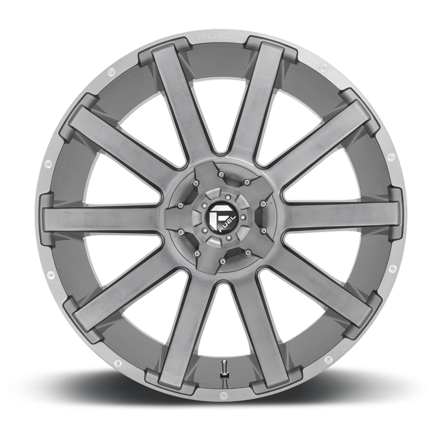 Fuel Contra Platinum 20x10" 6x135mm 106.1mm CB -19mm Brushed Gunmetal Clear Tint