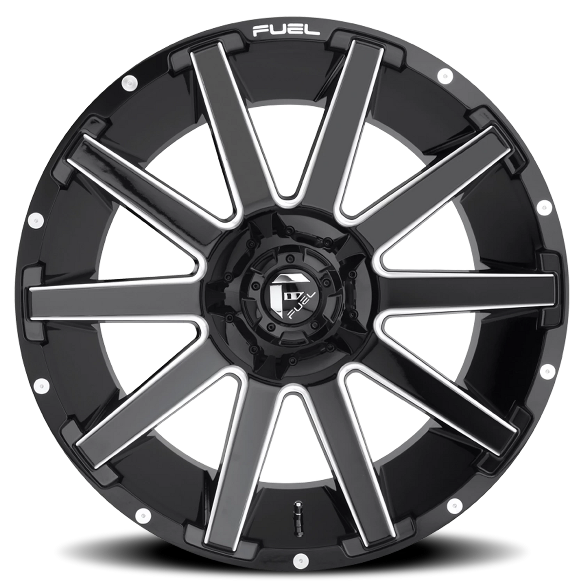 Fuel Contra 20x9 +20 8x165.1mm 125.2mm Gloss Black Milled