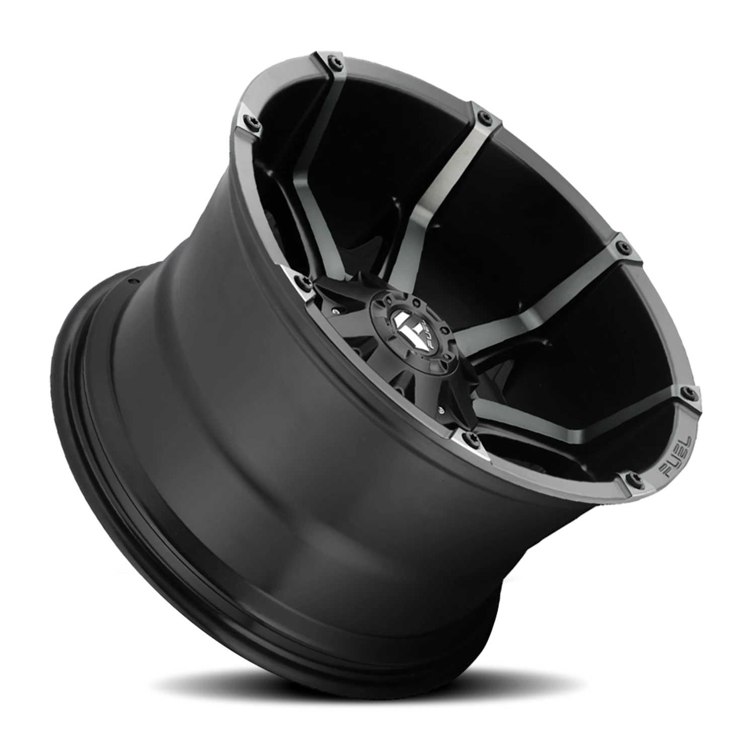 Fuel Coupler D556 18x9 +1 6x135/6x139.7mm 106.4mm Matte Black Machined-Dark Tint