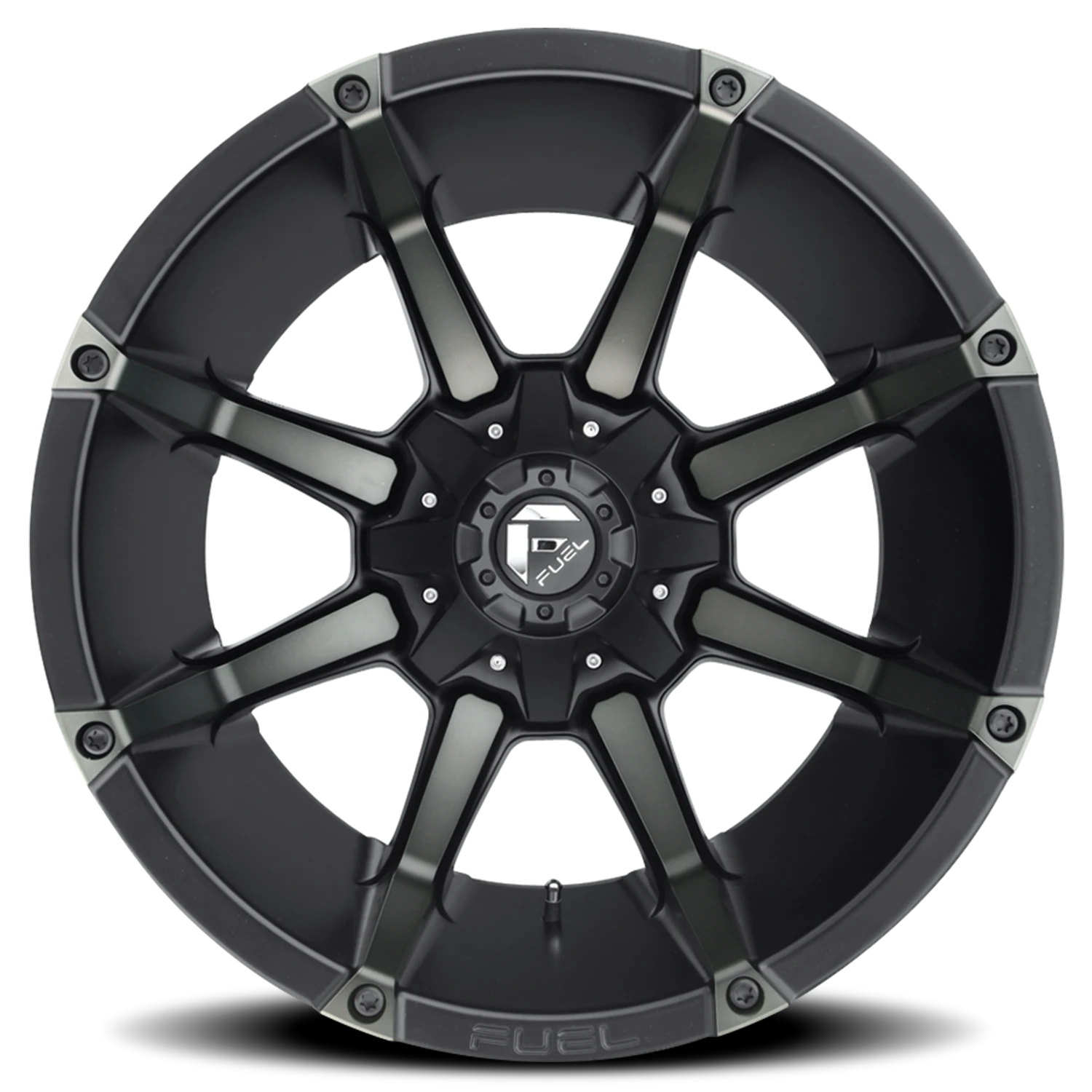 Fuel Coupler D556 18x9 +1 6x135/6x139.7mm 106.4mm Matte Black Machined-Dark Tint