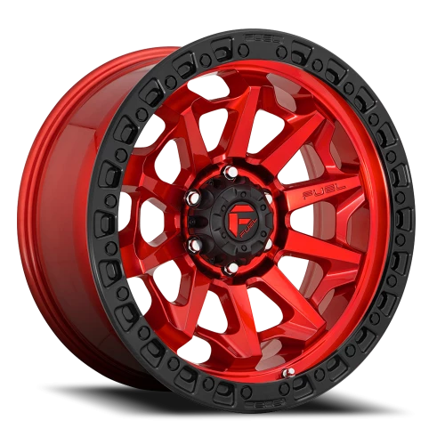 Fuel Covert 17x9" 6x139.7mm 106.1mm CB +1mm Candy Red Black Bead Ring