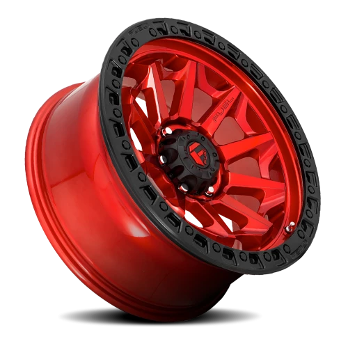 Fuel Covert 17x9" 6x139.7mm 106.1mm CB +1mm Candy Red Black Bead Ring
