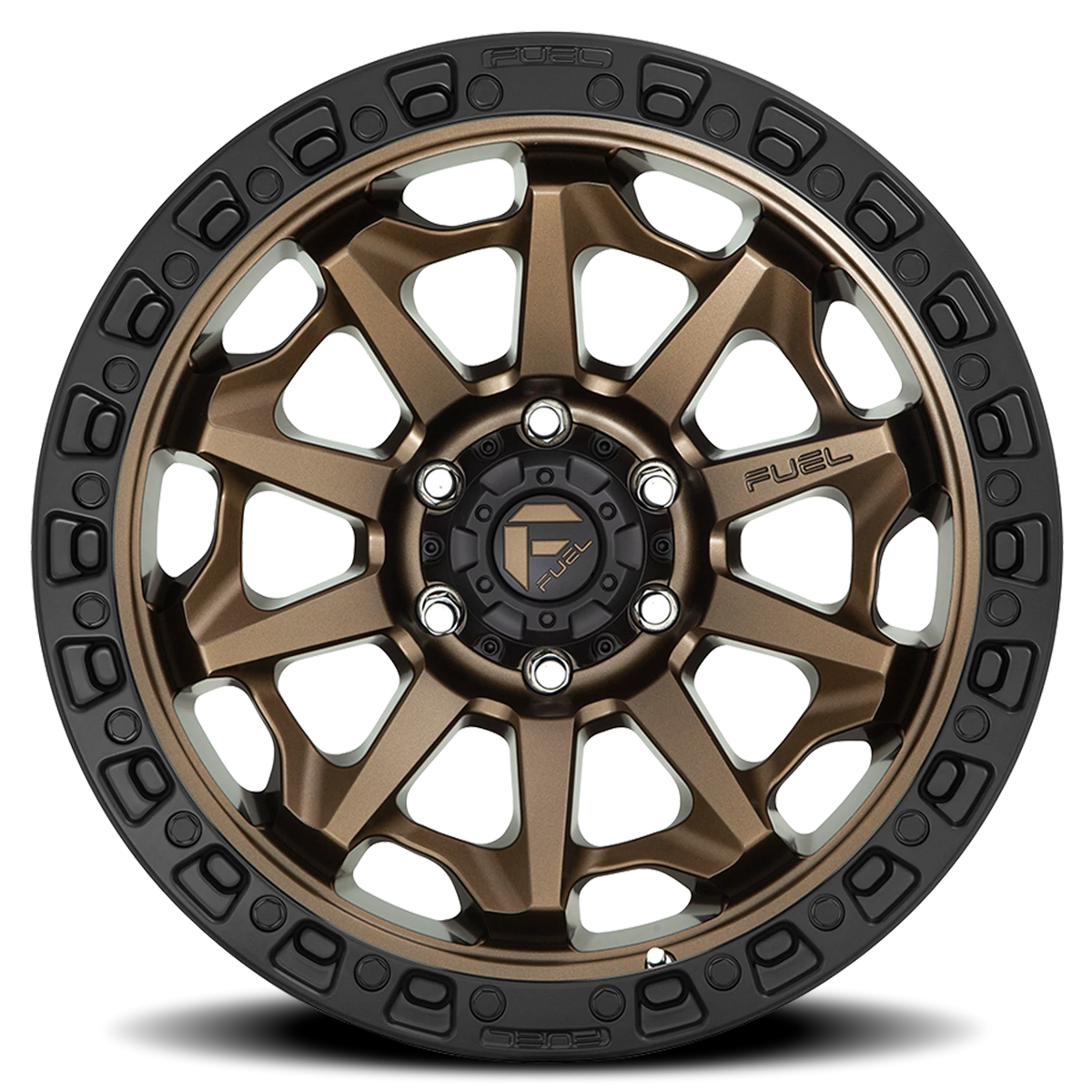 Fuel Covert 17x9 +1 5x150mm 110.1mm Matte Bronze Black Bead Ring