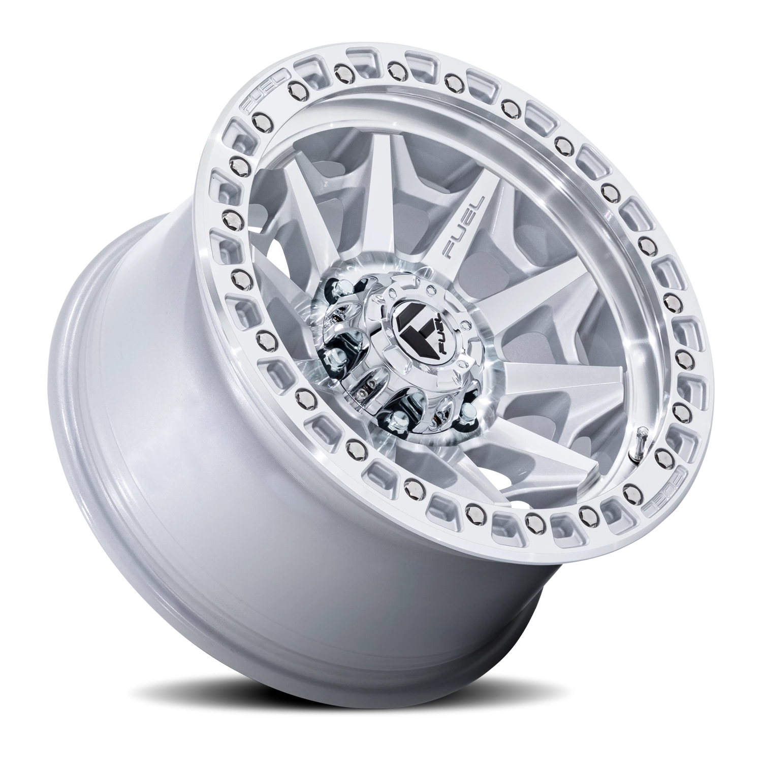 Fuel Covert 18x9" 6x139.7mm 106.1mm CB +20mm Silver Machined Face