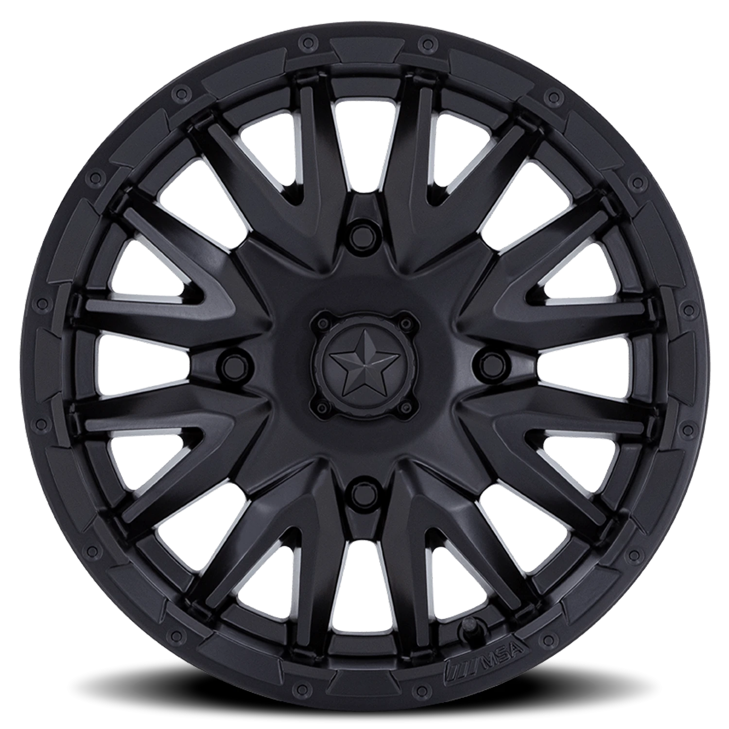 MSA Creed 14x7" 4x110mm 86mm CB +10mm Matte Black
