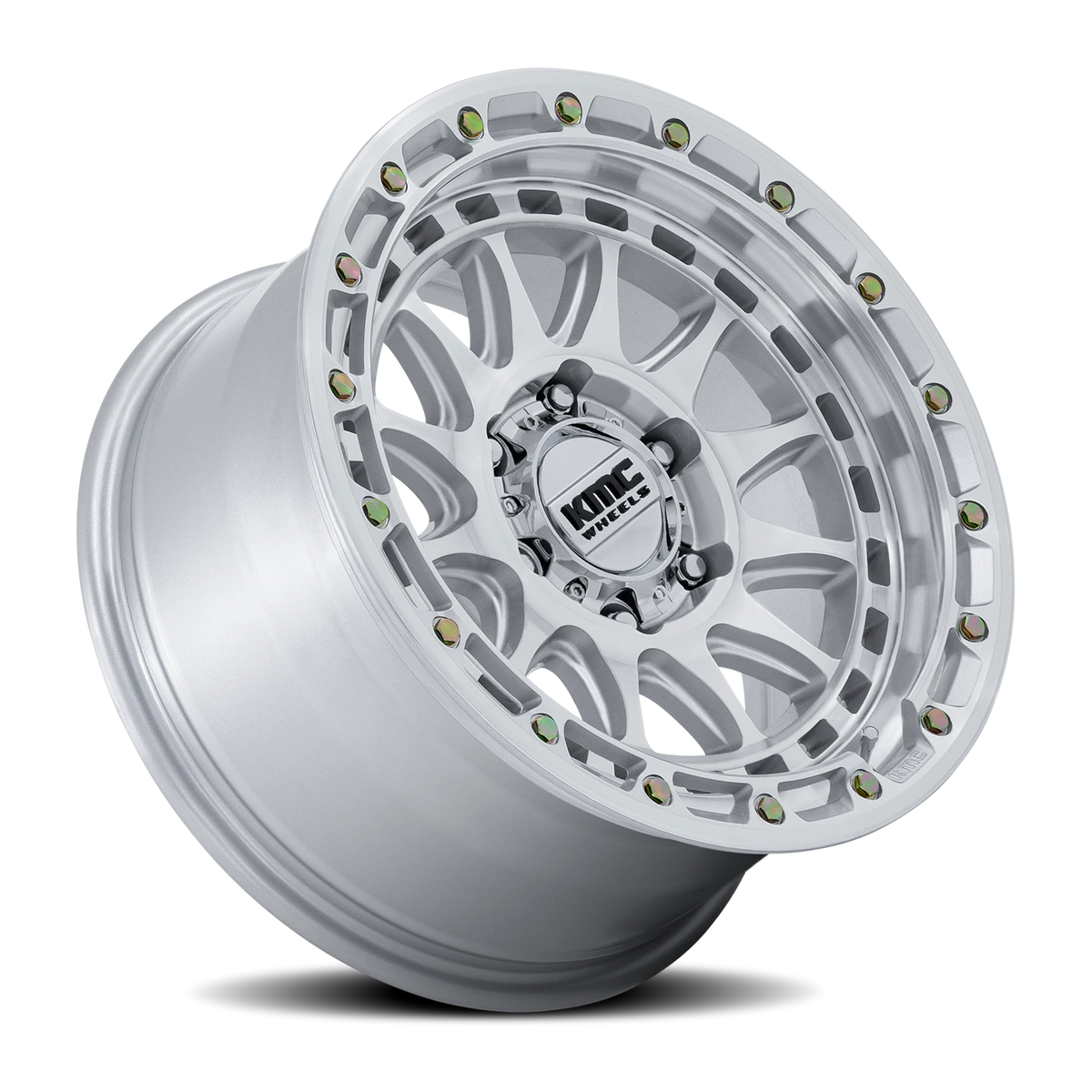 KMC Crux 17x8.5 +0 5x127mm 71.5mm Gloss Silver Machined Face