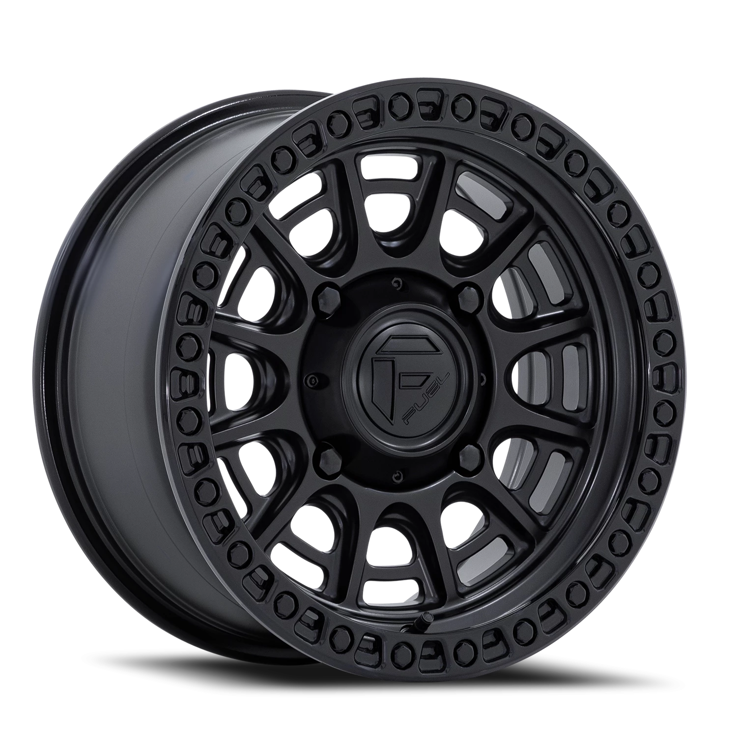 Fuel Cycle UTV 15x7" 4x137mm 96mm CB +10mm Matte Black Gloss Black Lip