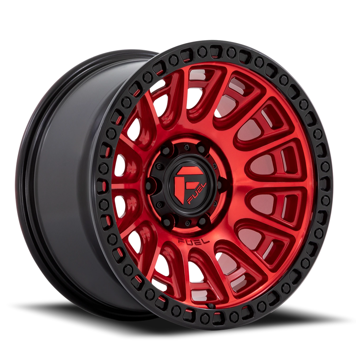 Fuel Cycle 20x9 +1 5x127mm 71.5mm Candy Red Black Ring