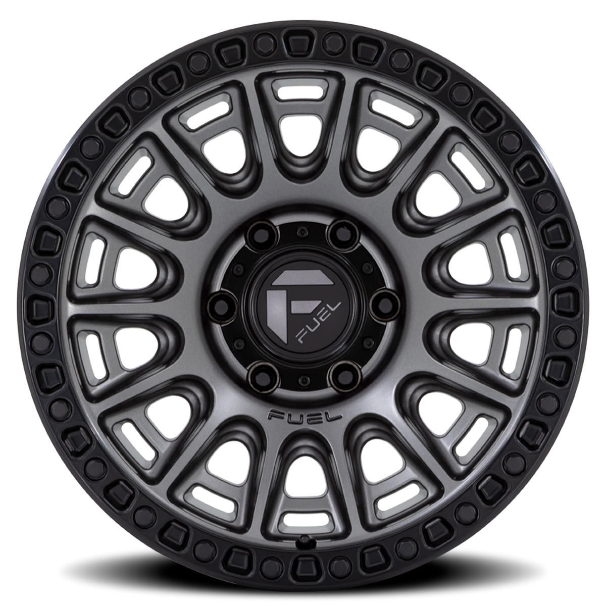 Fuel Cycle 17x9 -12 5x127mm 71.5mm Matte Gunmetal Black Ring