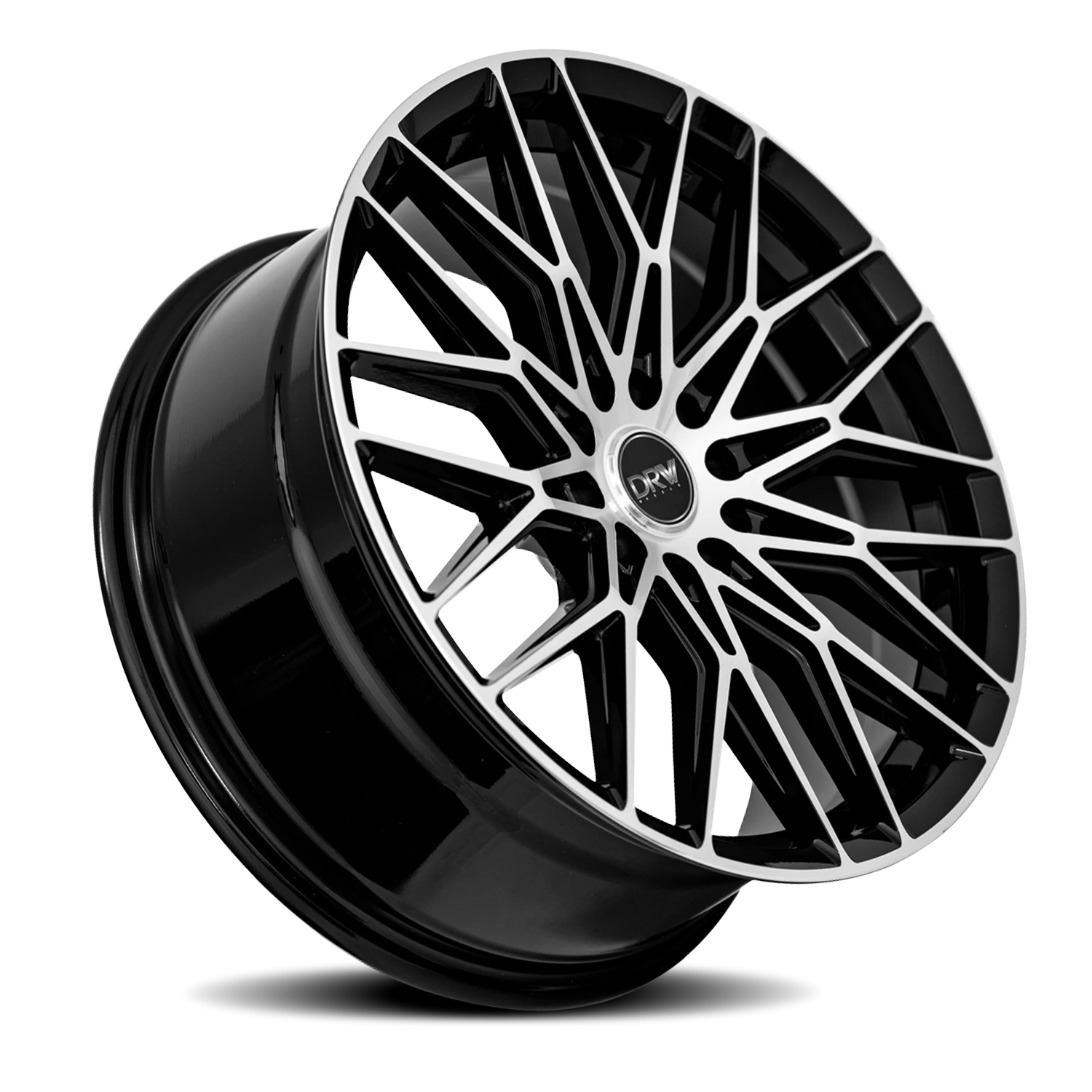 DRW D21 17x7.5" 5x100mm 73.1mm CB +38mm Gloss Black Machined Face