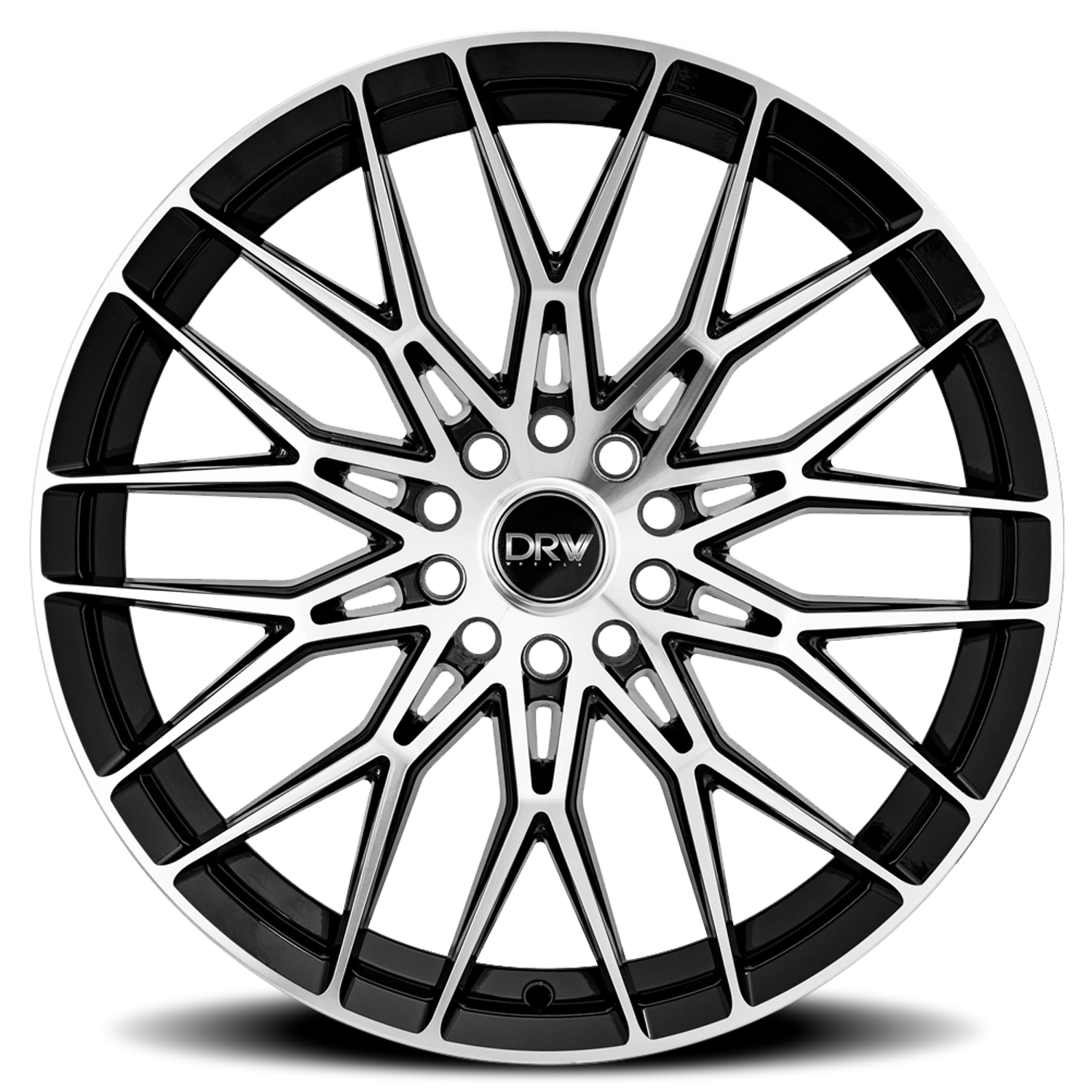 DRW D21 18x8" 5x105mm 73.1mm CB +38mm Gloss Black Machined Face