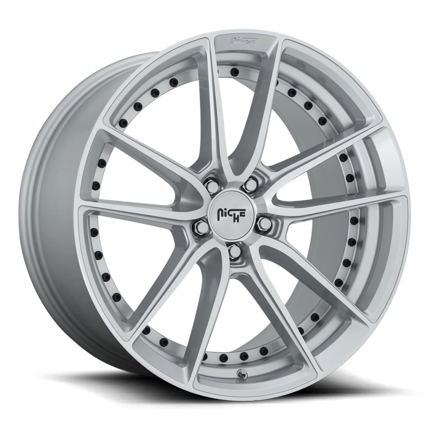 Niche DFS 19x9.5" 5x112mm 66.5mm CB +48mm Gloss Silver Machined