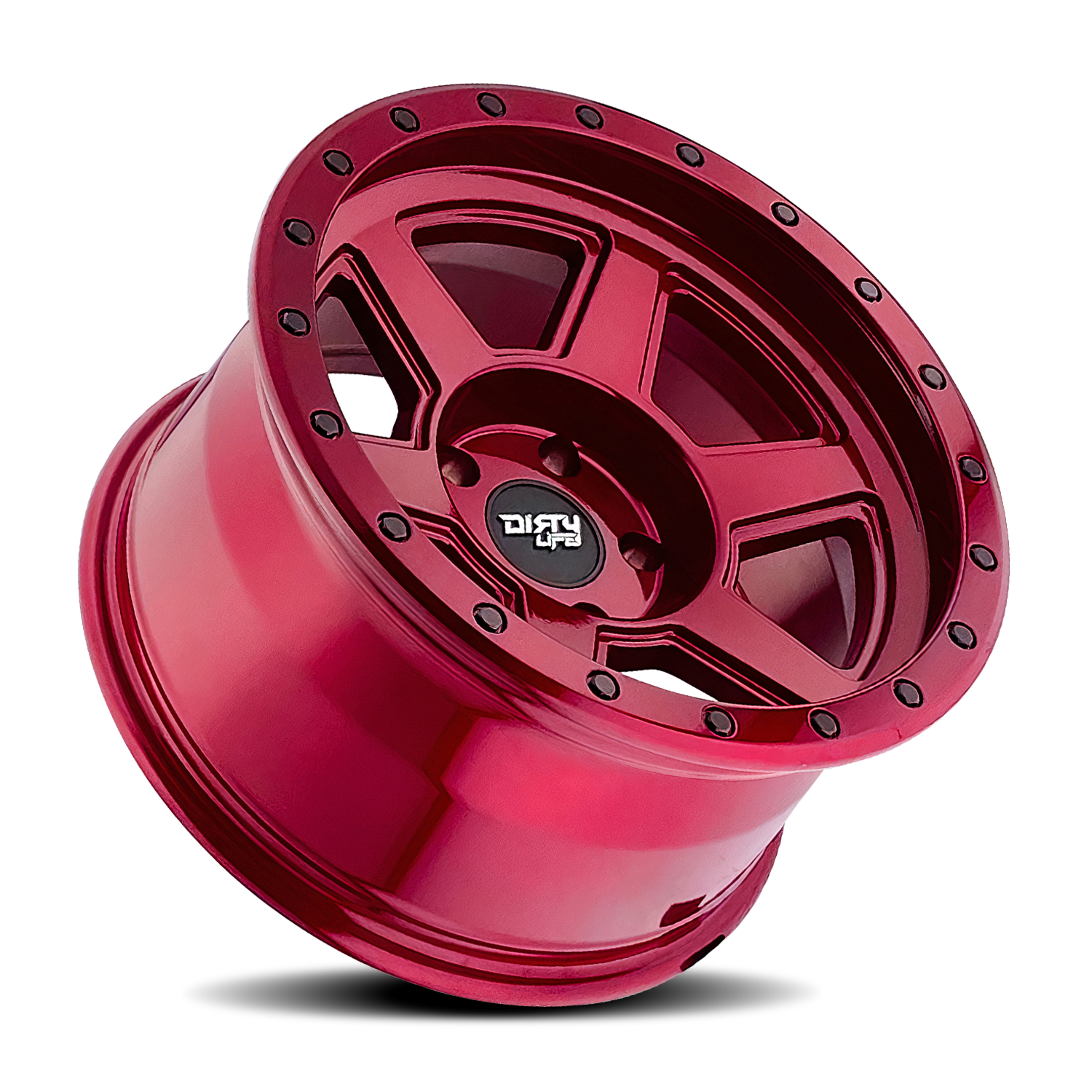 Dirty Life Compound 9315 Gloss Crimson Candy Red 17x9 6x139.7 x12mm 106mm