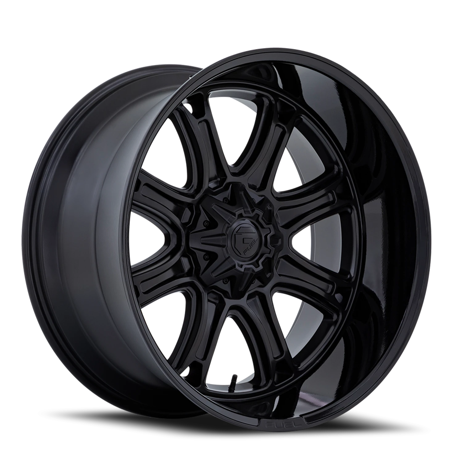 Fuel Darkstar 22x9" 8x165.1mm 125.1mm CB +1mm Matte Black Gloss Black Lip