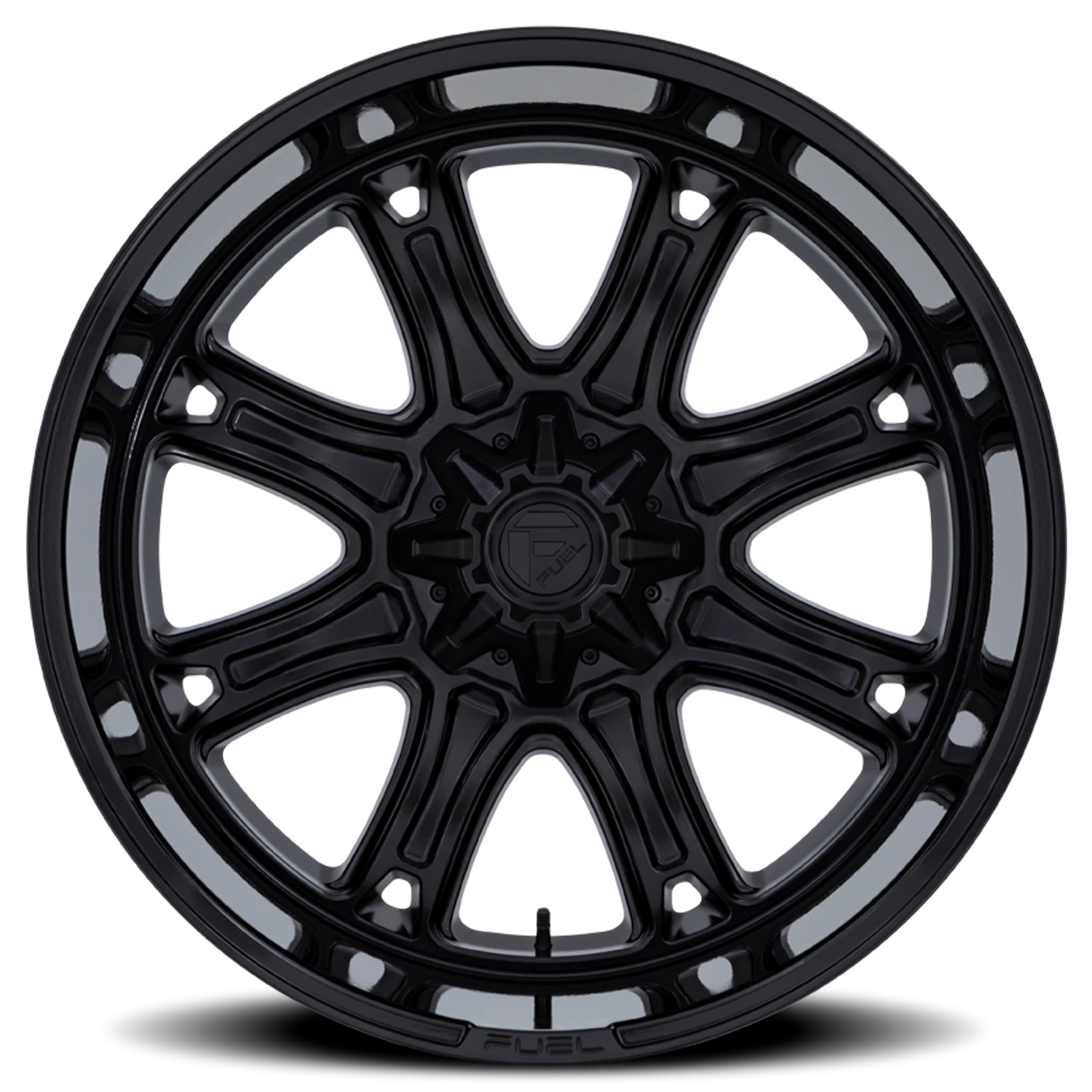Fuel Darkstar 22x10" 8x180mm 124.2mm CB -18mm Matte Black Gloss Black Lip