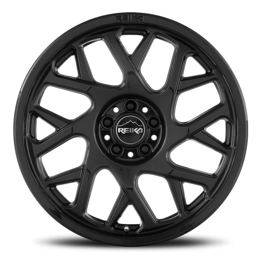 Reika Detour R25 17x8" 5x114.3mm 65.1mm CB +38mm Gloss Black