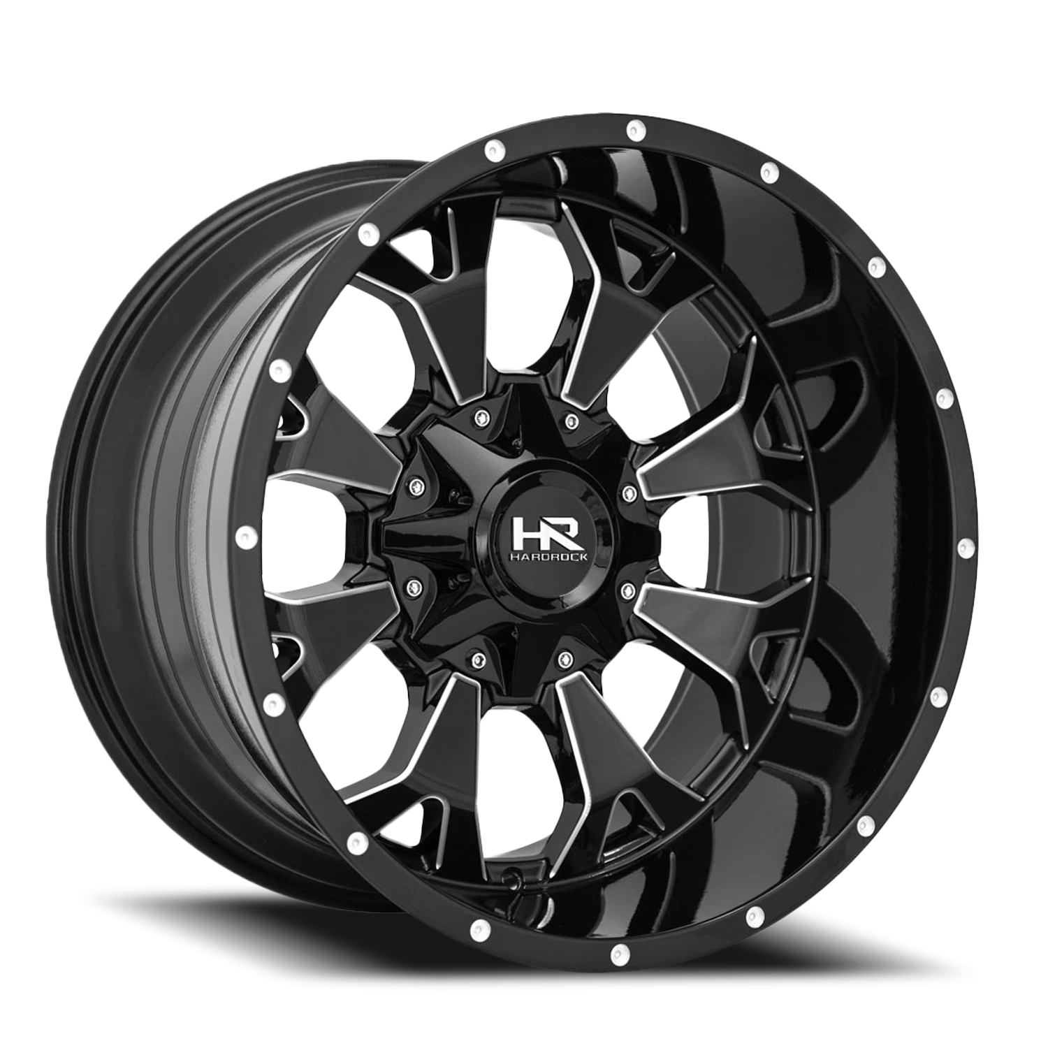 Hardrock Offroad Devastator H711 22x10" 8x165.1mm 125.2mm CB -25mm Gloss Black Milled