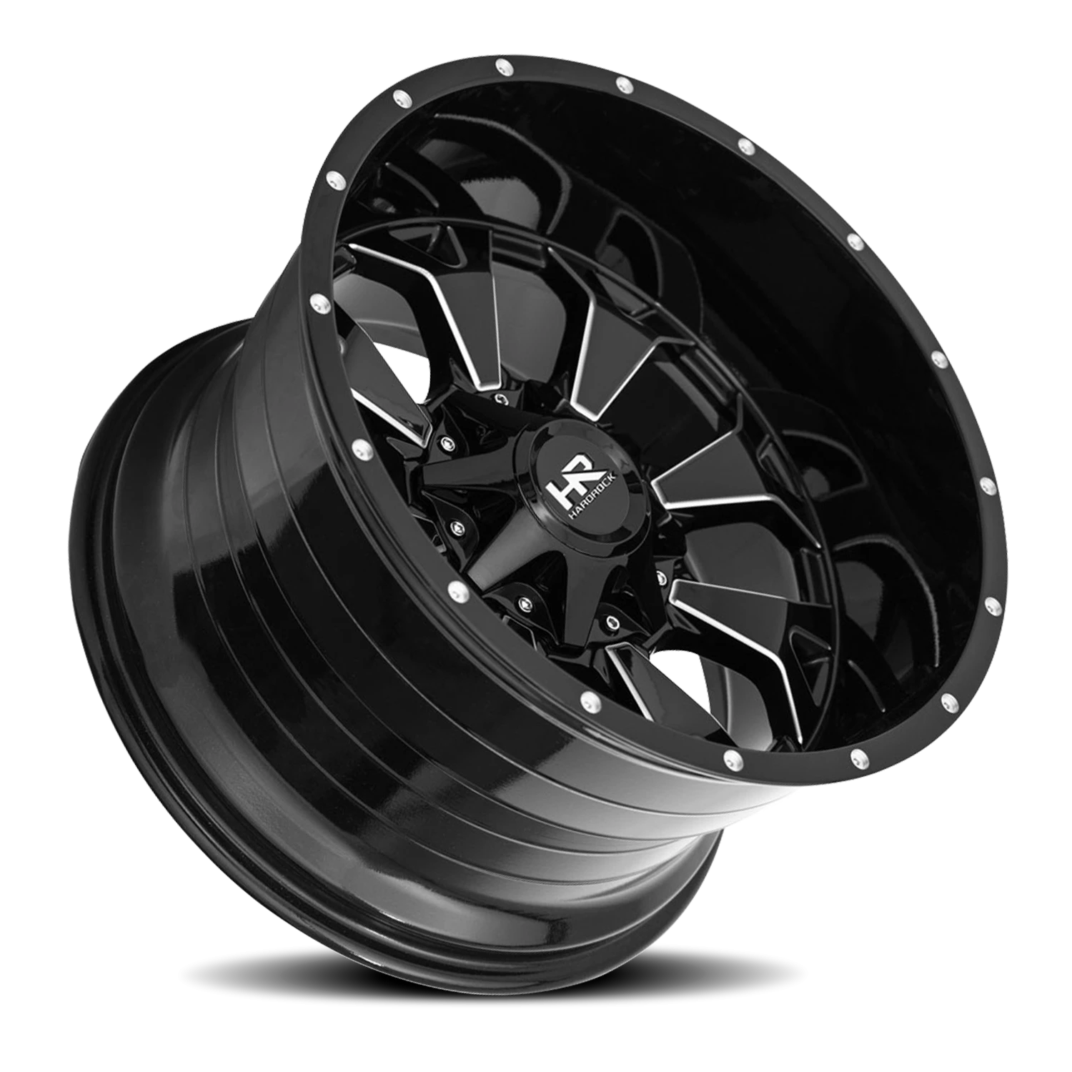 Hardrock Offroad Devastator H711 20x12" 8x165.1mm 125.2mm CB -51mm Gloss Black Milled