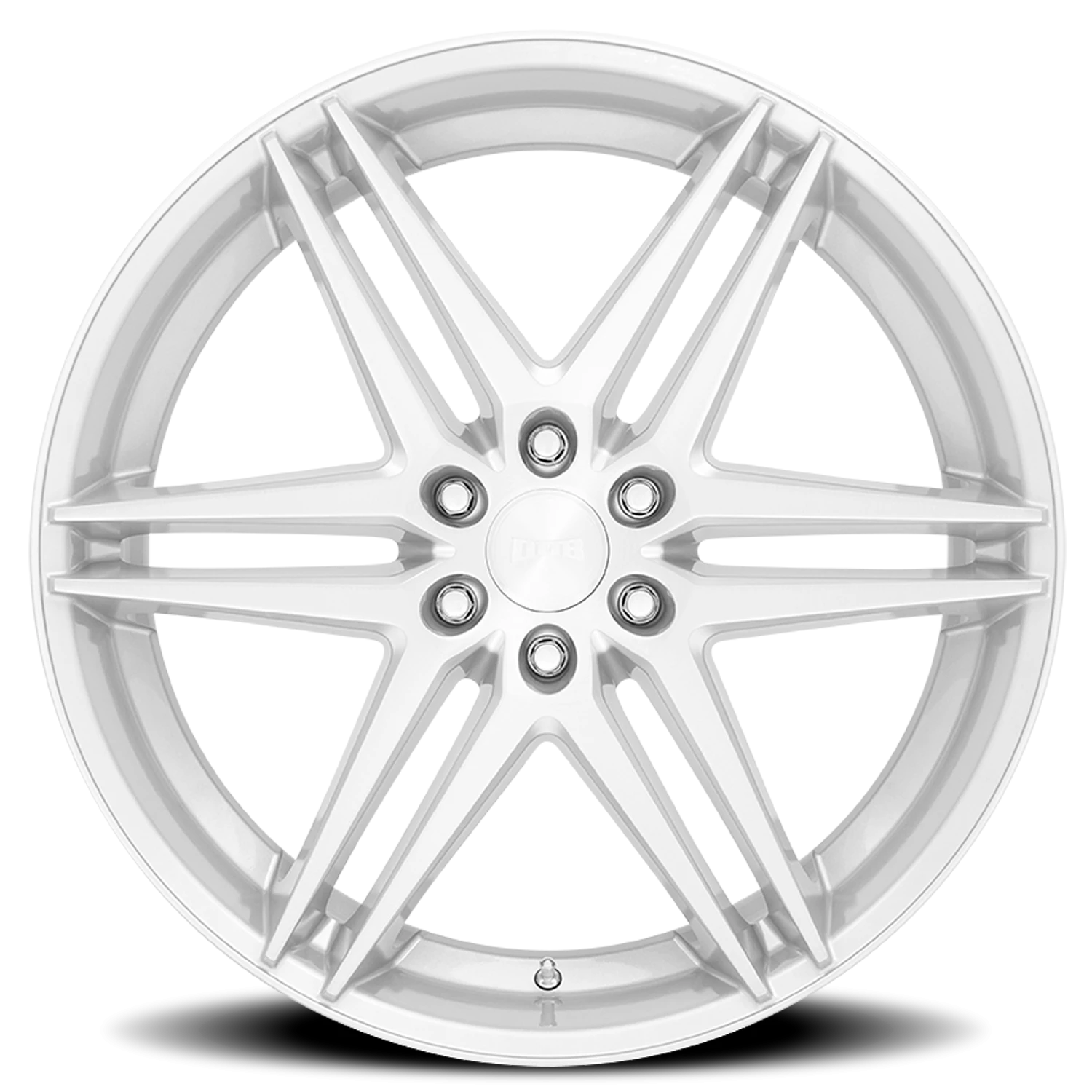DUB Dirty Dog 24x10" 6x135mm 87.1mm CB +30mm Silver Brushed Face