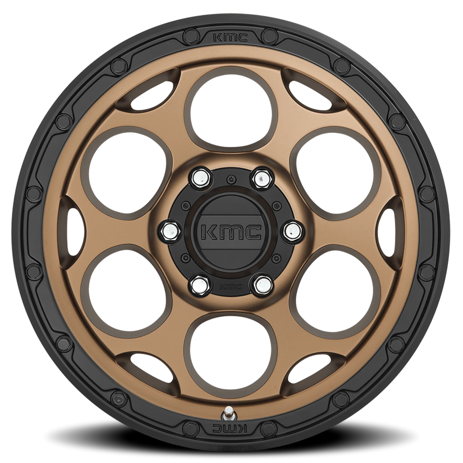 KMC Dirty Harry KM541 BRZ 17x8.5 +0 8x165.1mm 125.1mm Matte Bronze Black Lip