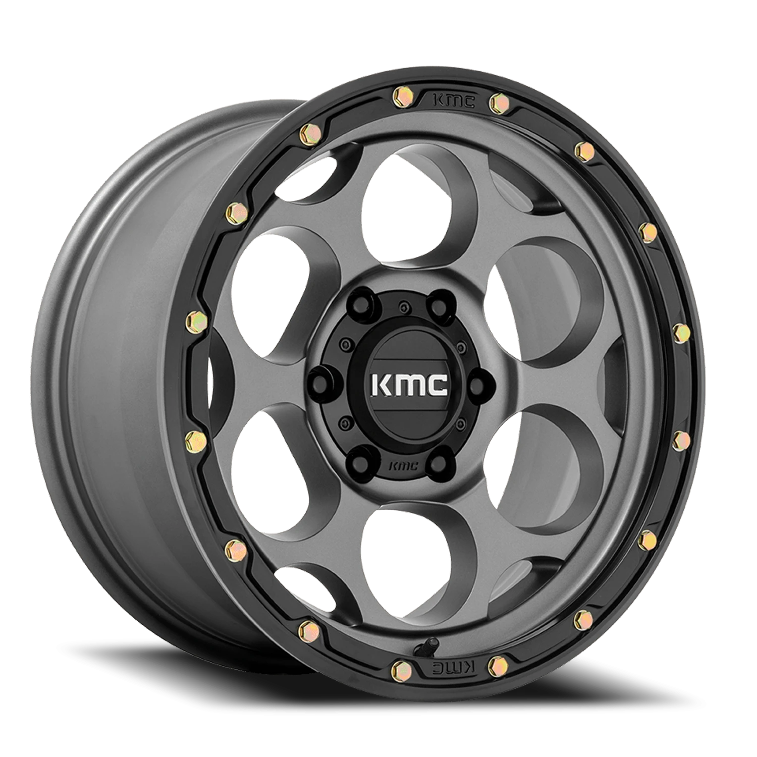 KMC Dirty Harry KM541 GY 18x8.5 +18 6x114.3mm 66.1mm Satin Gray Black Lip
