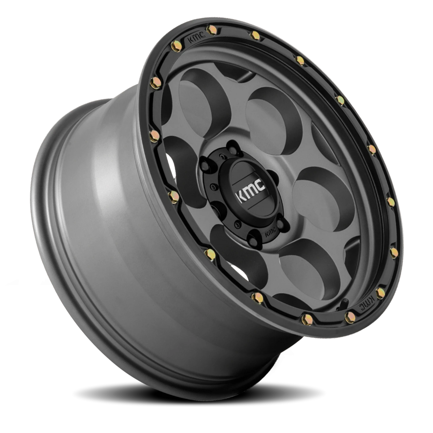 KMC Dirty Harry KM541 GY 18x8.5 +18 6x114.3mm 66.1mm Satin Gray Black Lip