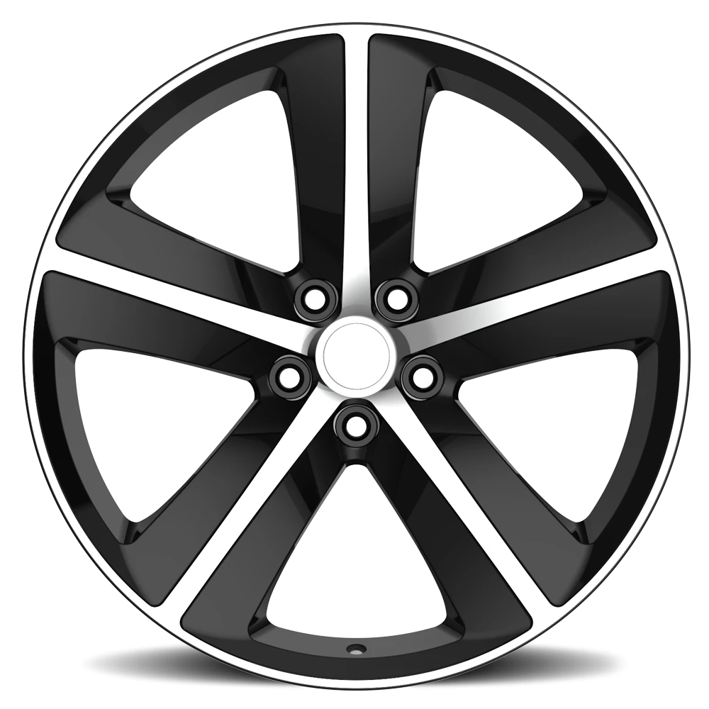 Replica Alloys Dodge Challenger 20x9 +20 5x115mm 71.5mm Gloss Black Machined Face