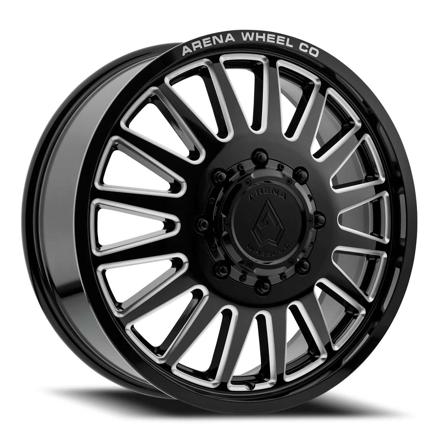 Arena Dually Rival 20x8.25" 8x165.1mm 121.59mm CB +105mm Gloss Black Milled