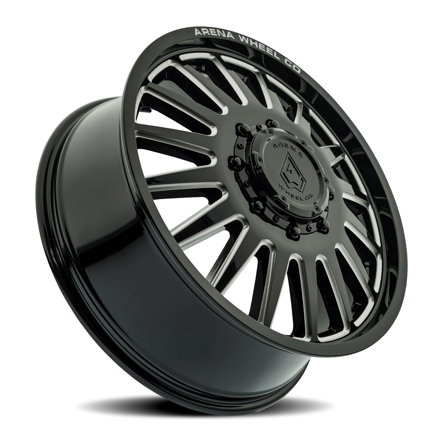 Arena Dually Rival 20x8.25" 8x165.1mm 121.59mm CB +105mm Gloss Black Milled