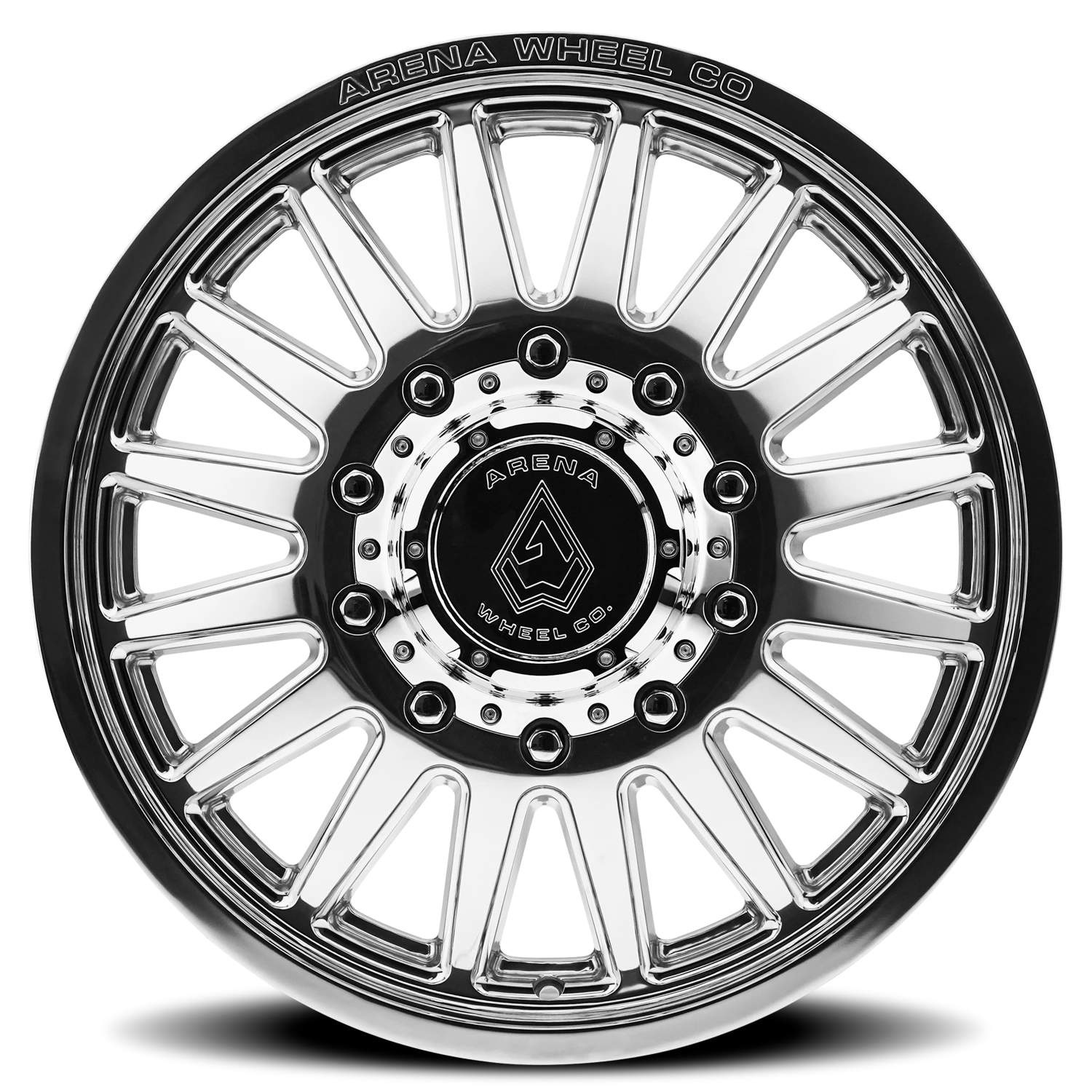 Arena Dually Rival 20x8.25" 10x225mm 170.13mm CB +105mm Polished Silver Milled
