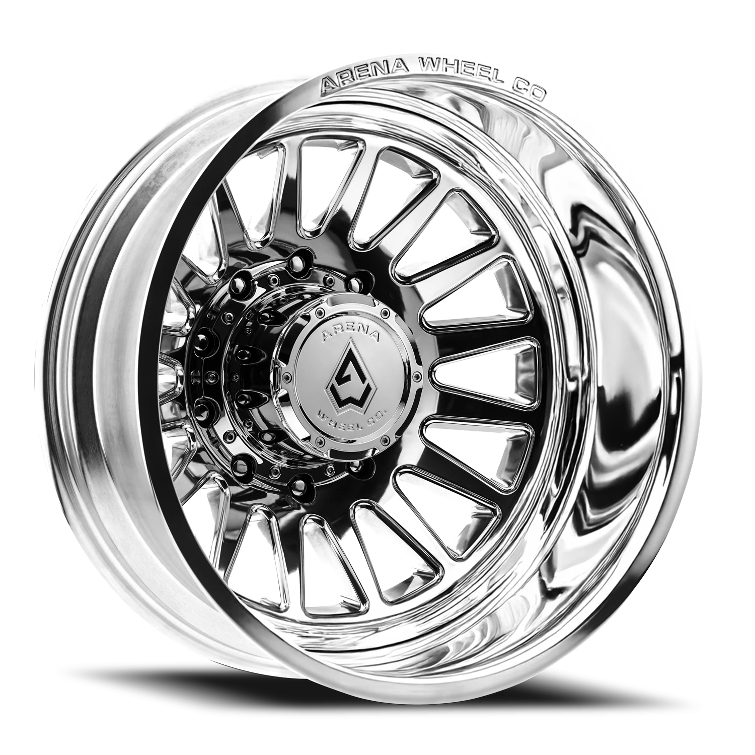 Arena Dually Rival 22x8.25" 10x225mm 170.13mm CB -202mm Polished Silver Milled